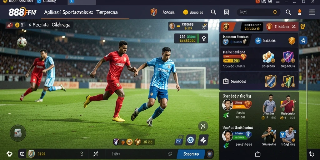 Tampilan antarmuka 888FW yang menarik dan modern untuk taruhan olahraga.