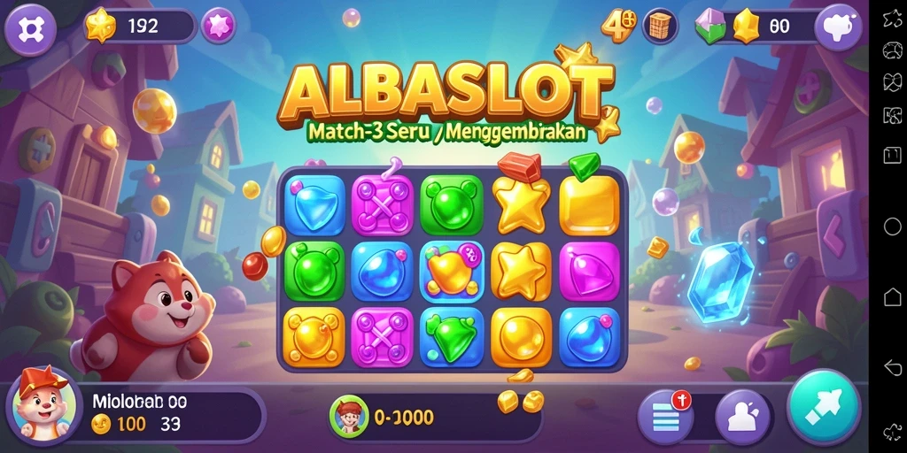 Gameplay seru dan penuh warna dalam ALBASLOT.