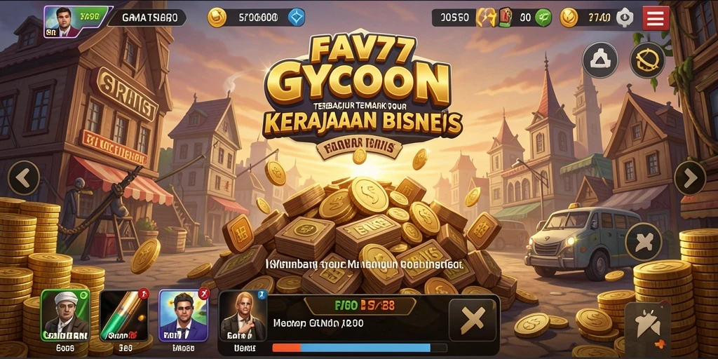 Tampilan gameplay seru dari FAV77 dalam membangun bisnis.