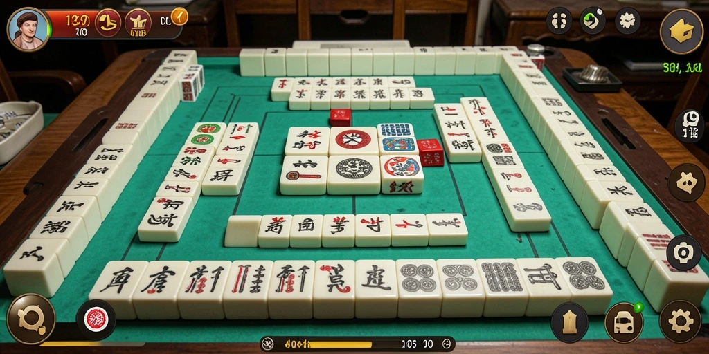 Tampilan gameplay Mahjong yang seru dan penuh strategi.