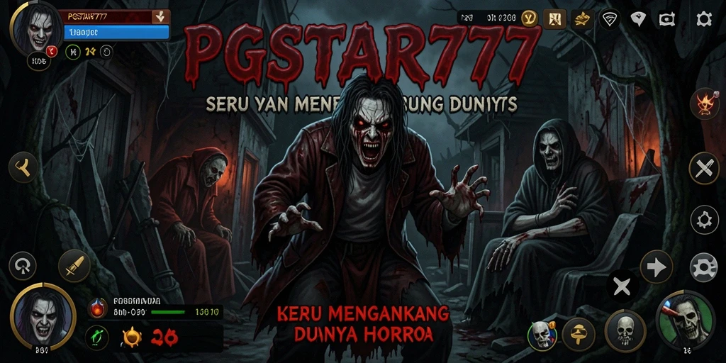 Gameplay PGSTAR777 menampilkan suasana menakutkan dan menegangkan.