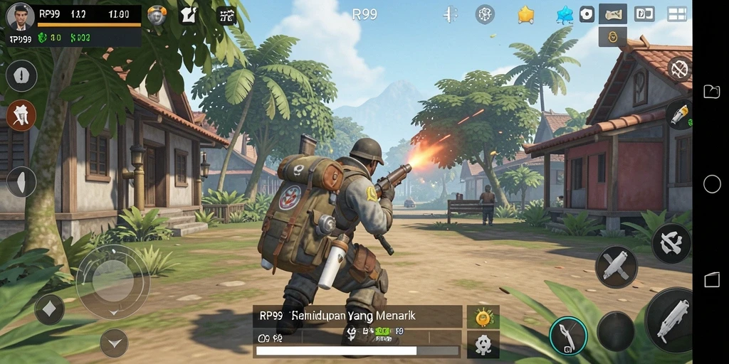 Tampilan gameplay RP99 yang menawan dan interaktif.