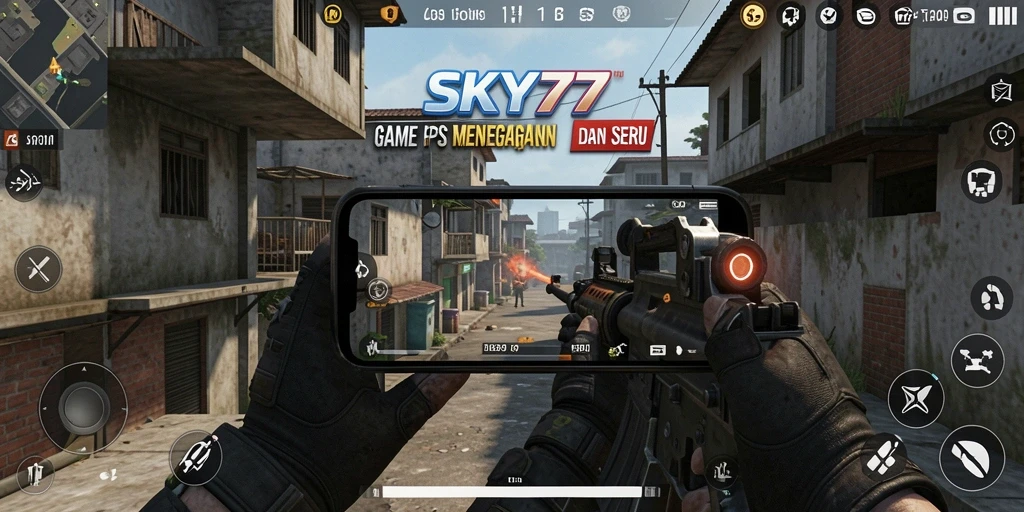 Gameplay seru dalam SKY77 dengan aksi tembak menembak yang mendebarkan.